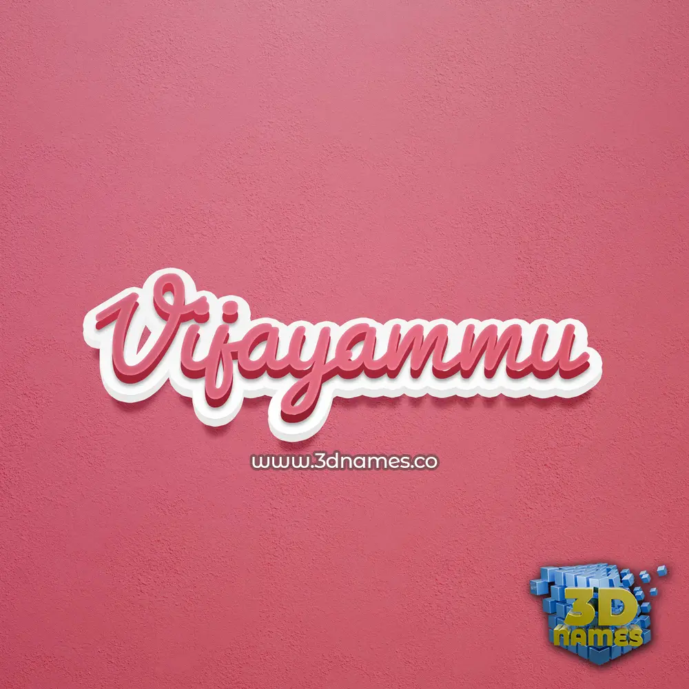 vijayammu in Red Scribble style - 3D name wallpaper
