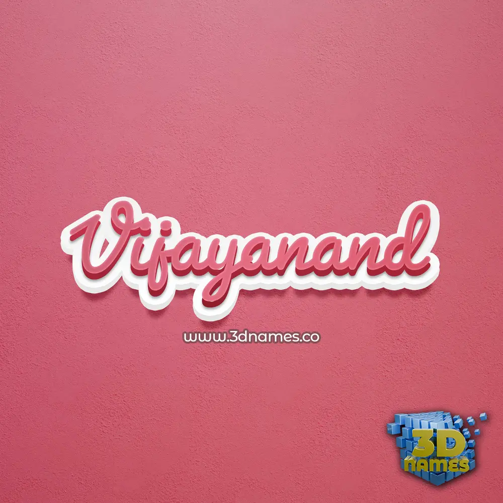vijayanand in Red Scribble style - 3D name wallpaper