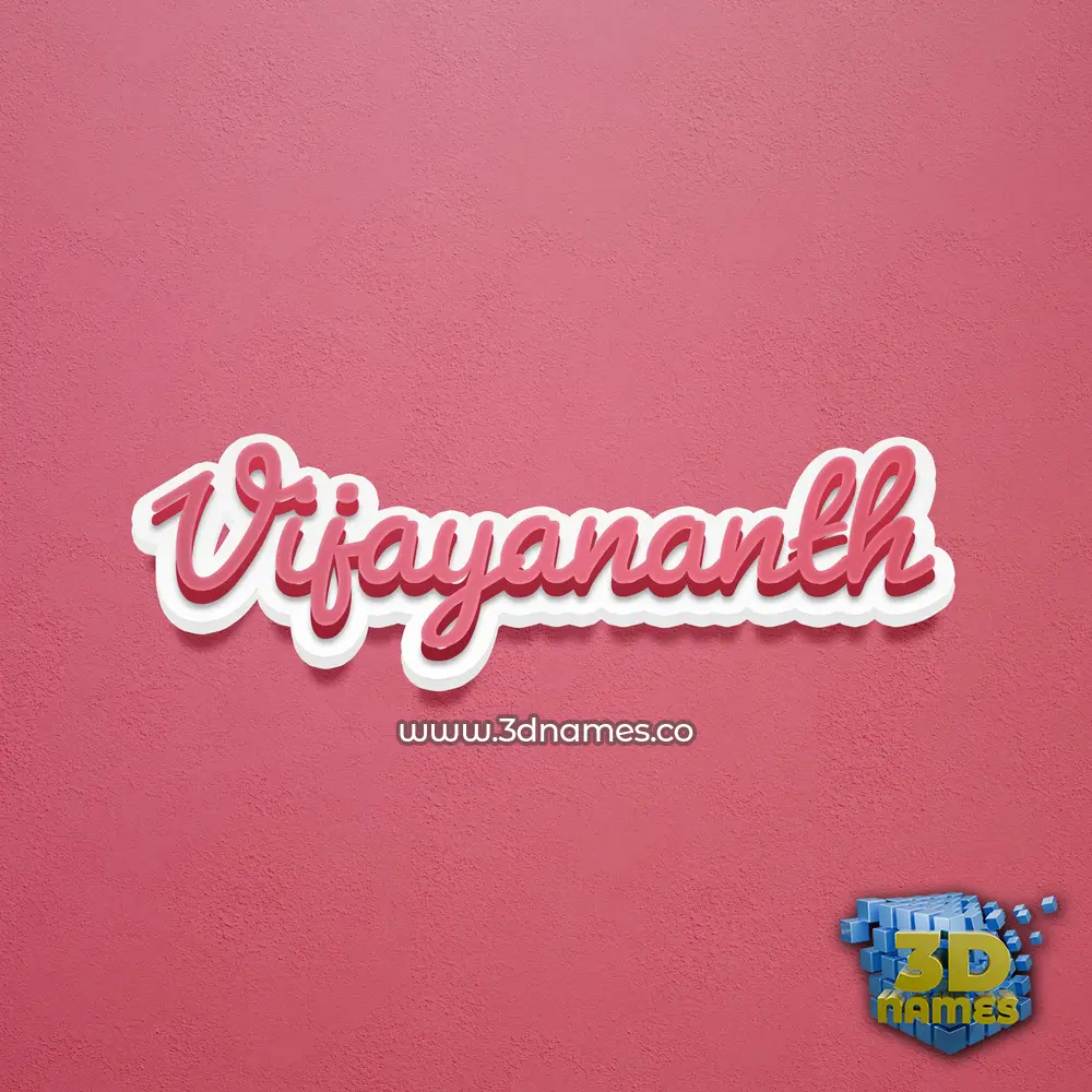 vijayananth in Red Scribble style - 3D name wallpaper