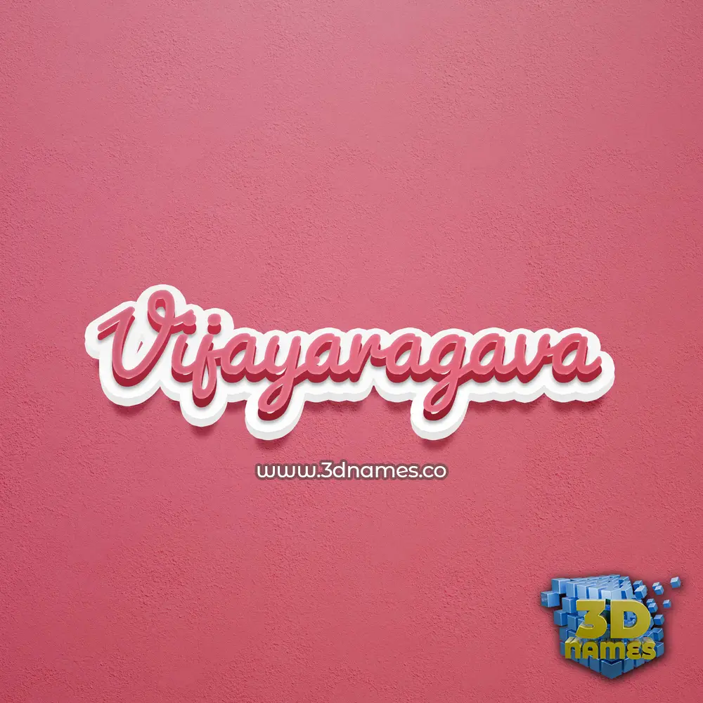 vijayaragava in Red Scribble style - 3D name wallpaper