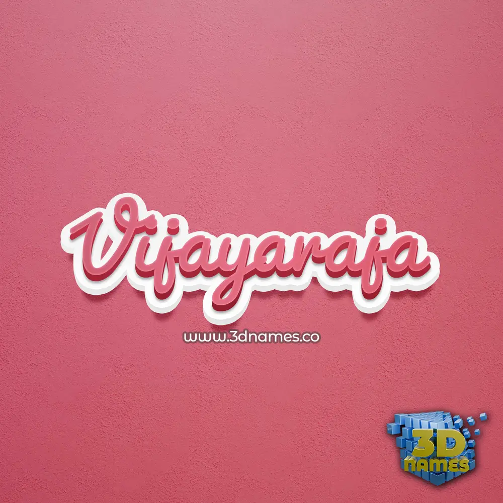 vijayaraja in Red Scribble style - 3D name wallpaper