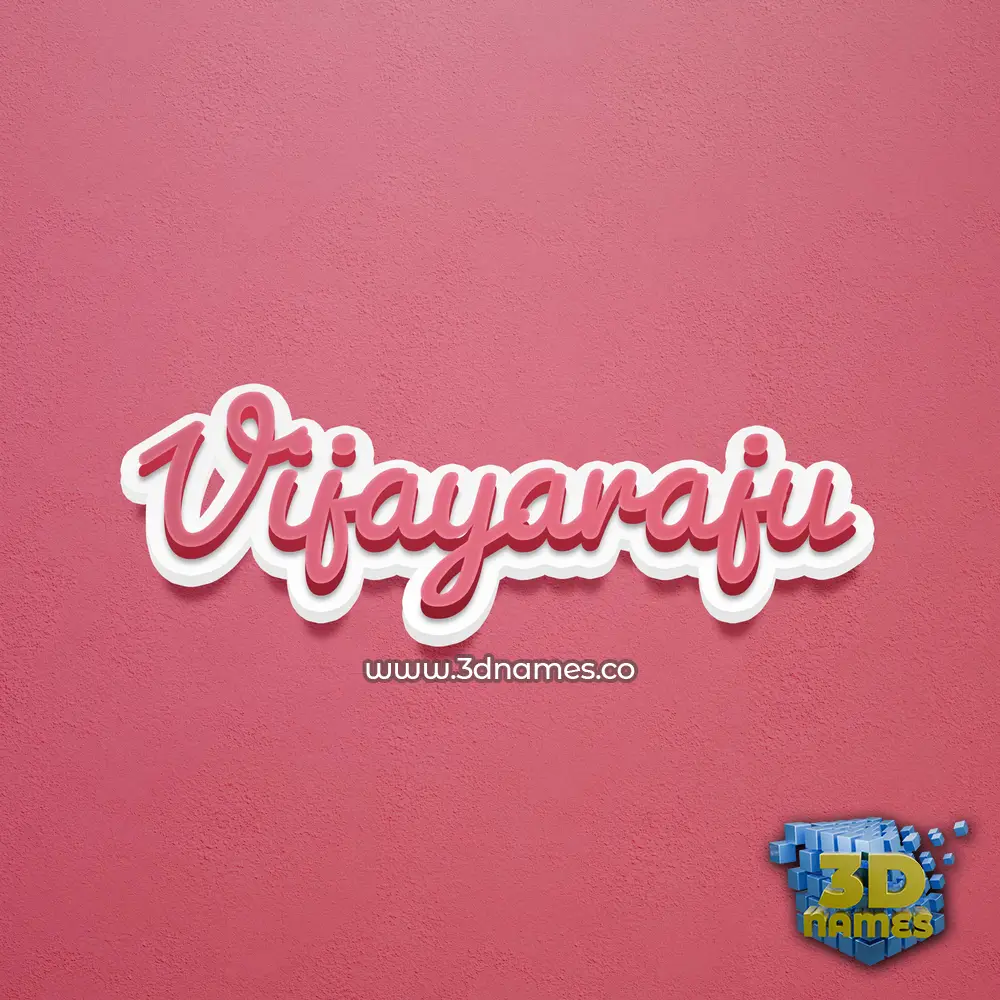 vijayaraju in Red Scribble style - 3D name wallpaper