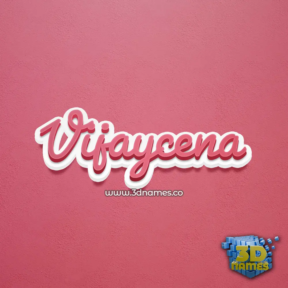 vijaycena in Red Scribble style - 3D name wallpaper
