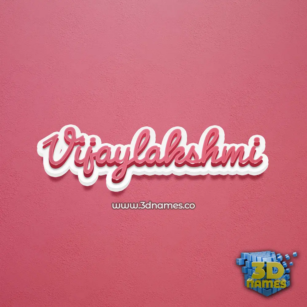 vijaylakshmi in Red Scribble style - 3D name wallpaper