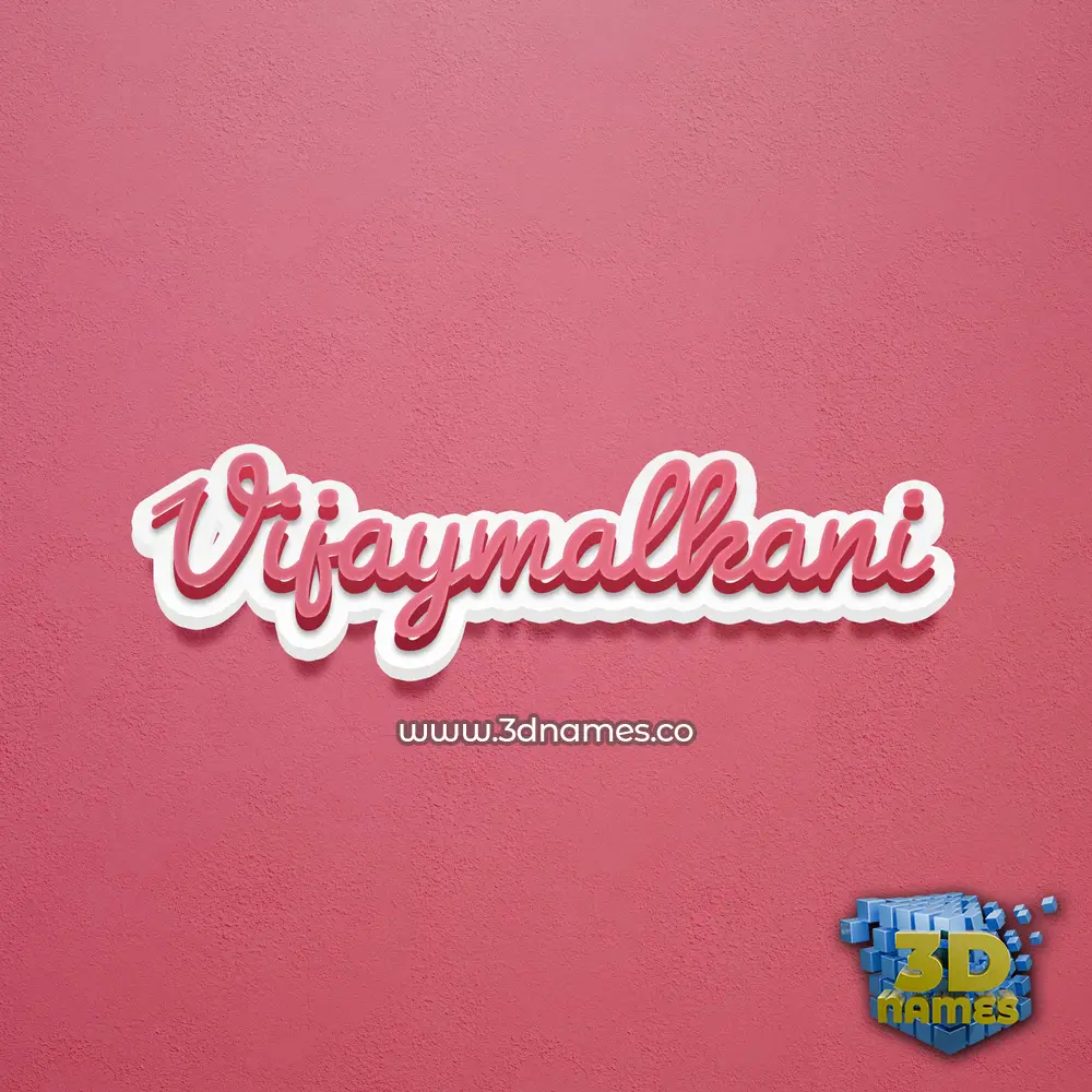 vijaymalkani in Red Scribble style - 3D name wallpaper