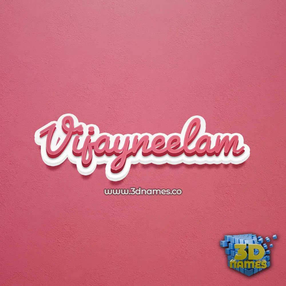 vijayneelam in Red Scribble style - 3D name wallpaper