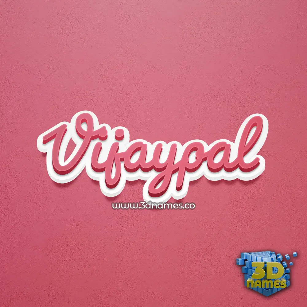 vijaypal in Red Scribble style - 3D name wallpaper