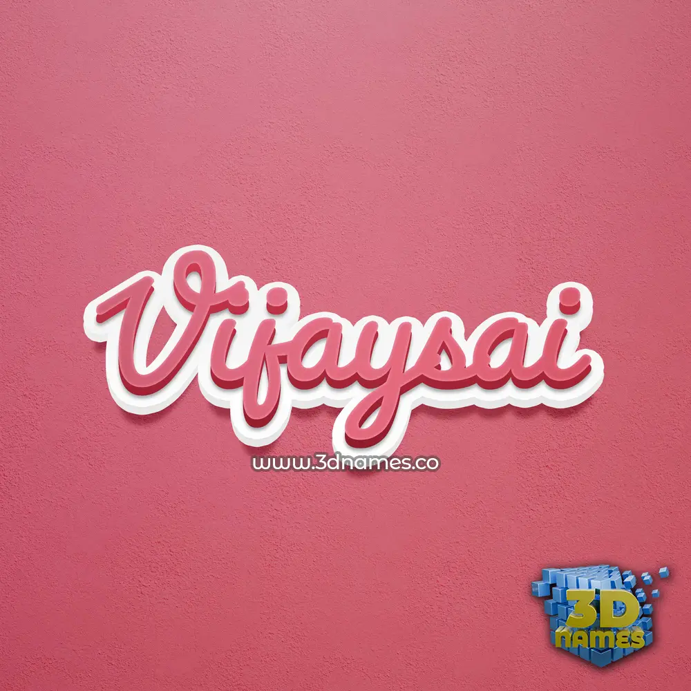 vijaysai in Red Scribble style - 3D name wallpaper