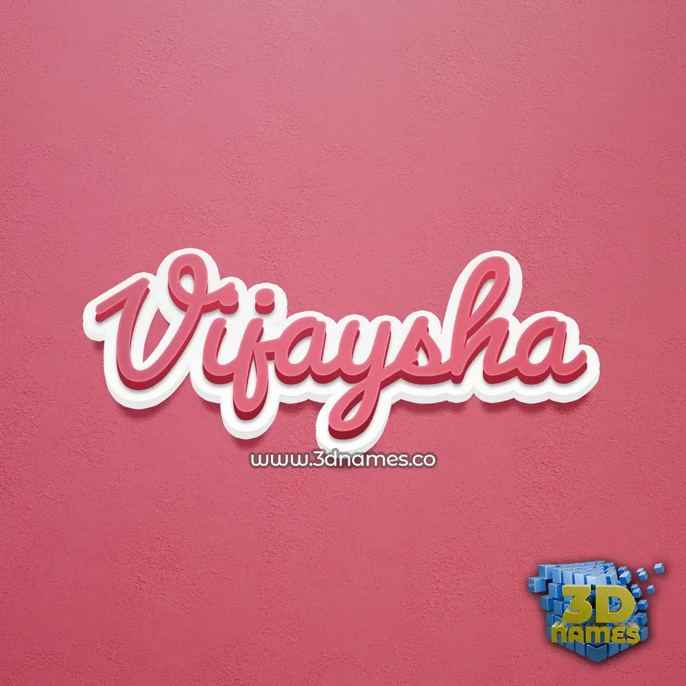 vijaysha in Red Scribble style - 3D name wallpaper