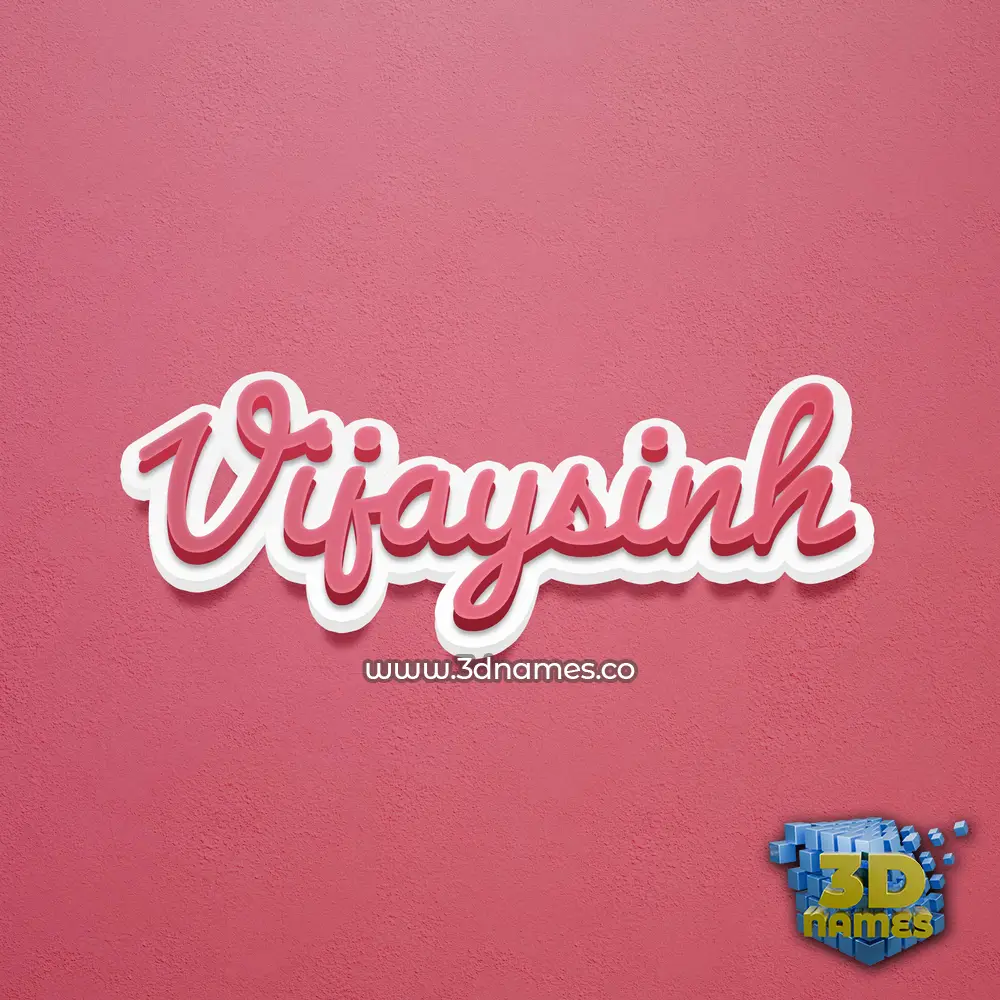 vijaysinh in Red Scribble style - 3D name wallpaper