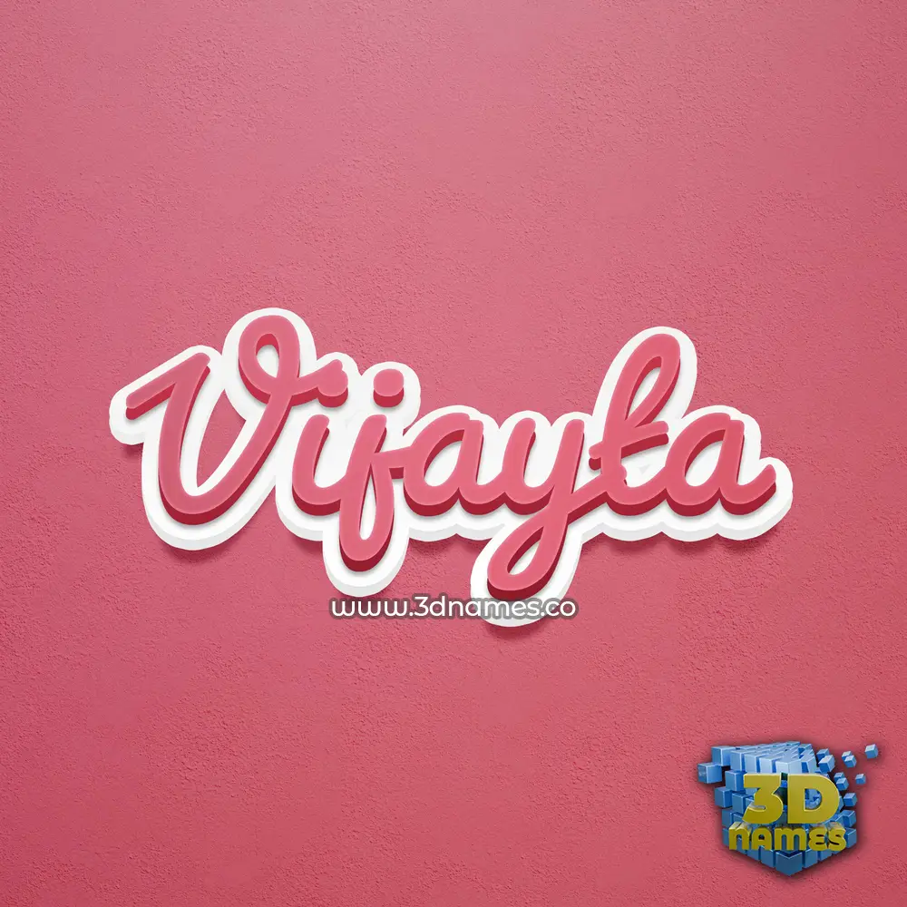 vijayta in Red Scribble style - 3D name wallpaper