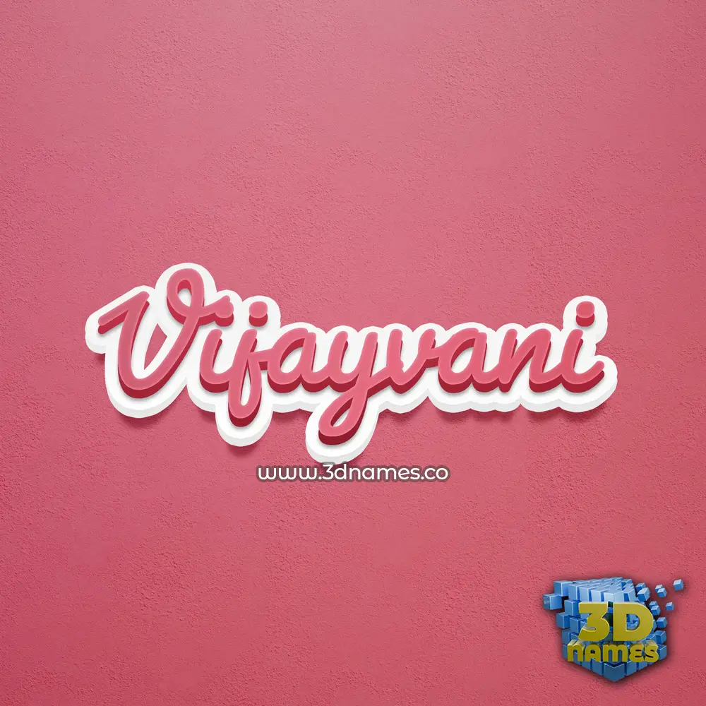 vijayvani in Red Scribble style - 3D name wallpaper