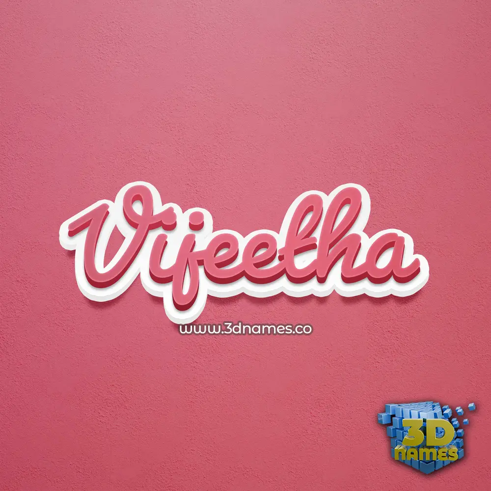 vijeetha in Red Scribble style - 3D name wallpaper