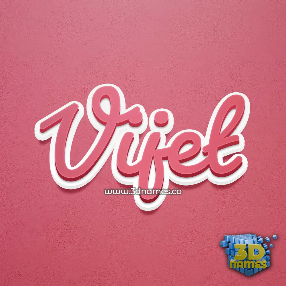vijet in Red Scribble style - 3D name wallpaper
