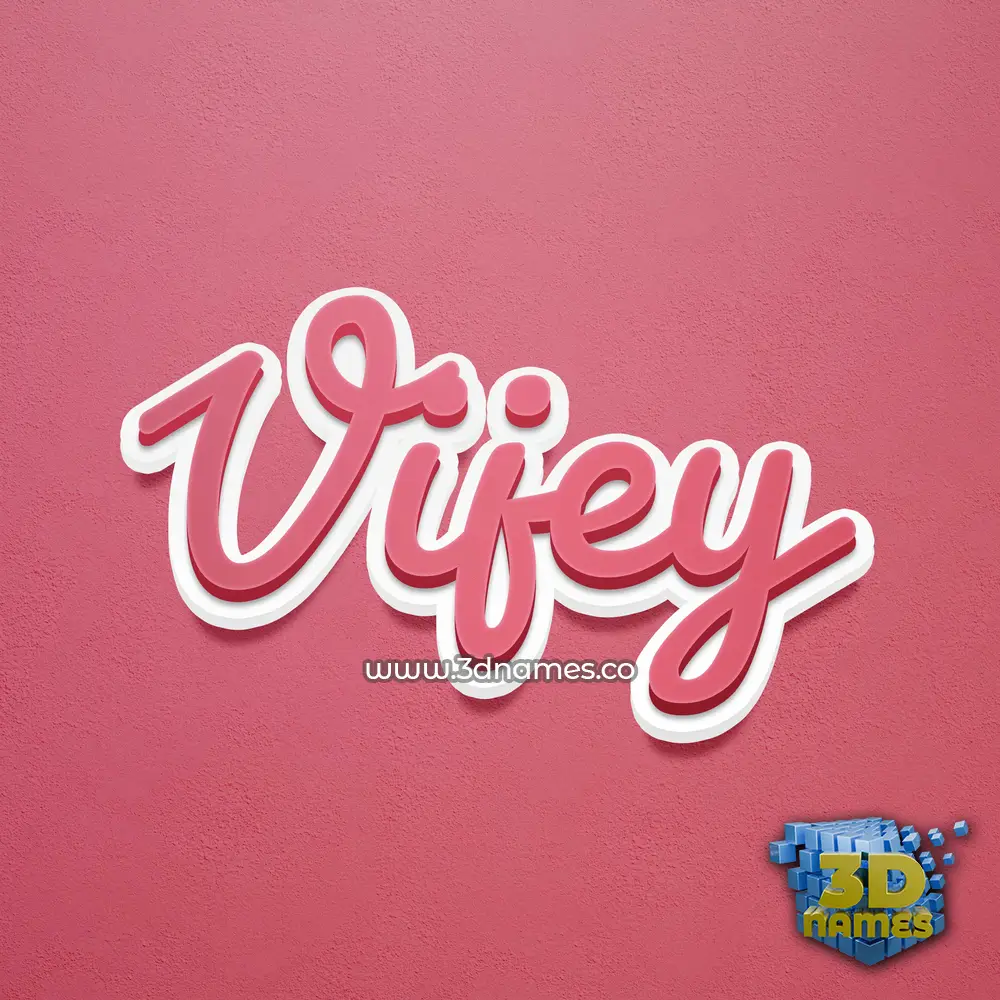 vijey in Red Scribble style - 3D name wallpaper