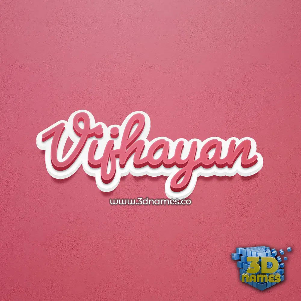 vijhayan in Red Scribble style - 3D name wallpaper
