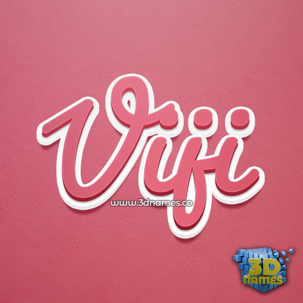viji in Red Scribble style - 3D name wallpaper