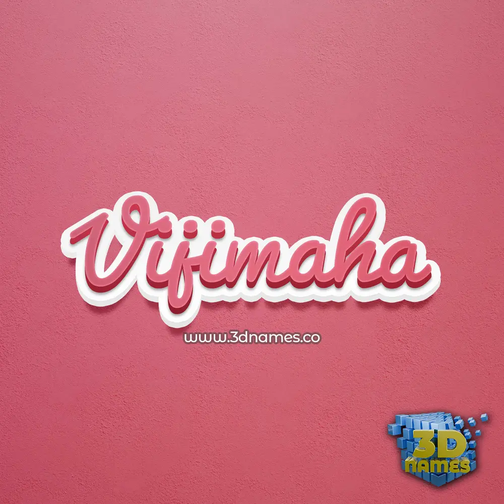 vijimaha in Red Scribble style - 3D name wallpaper