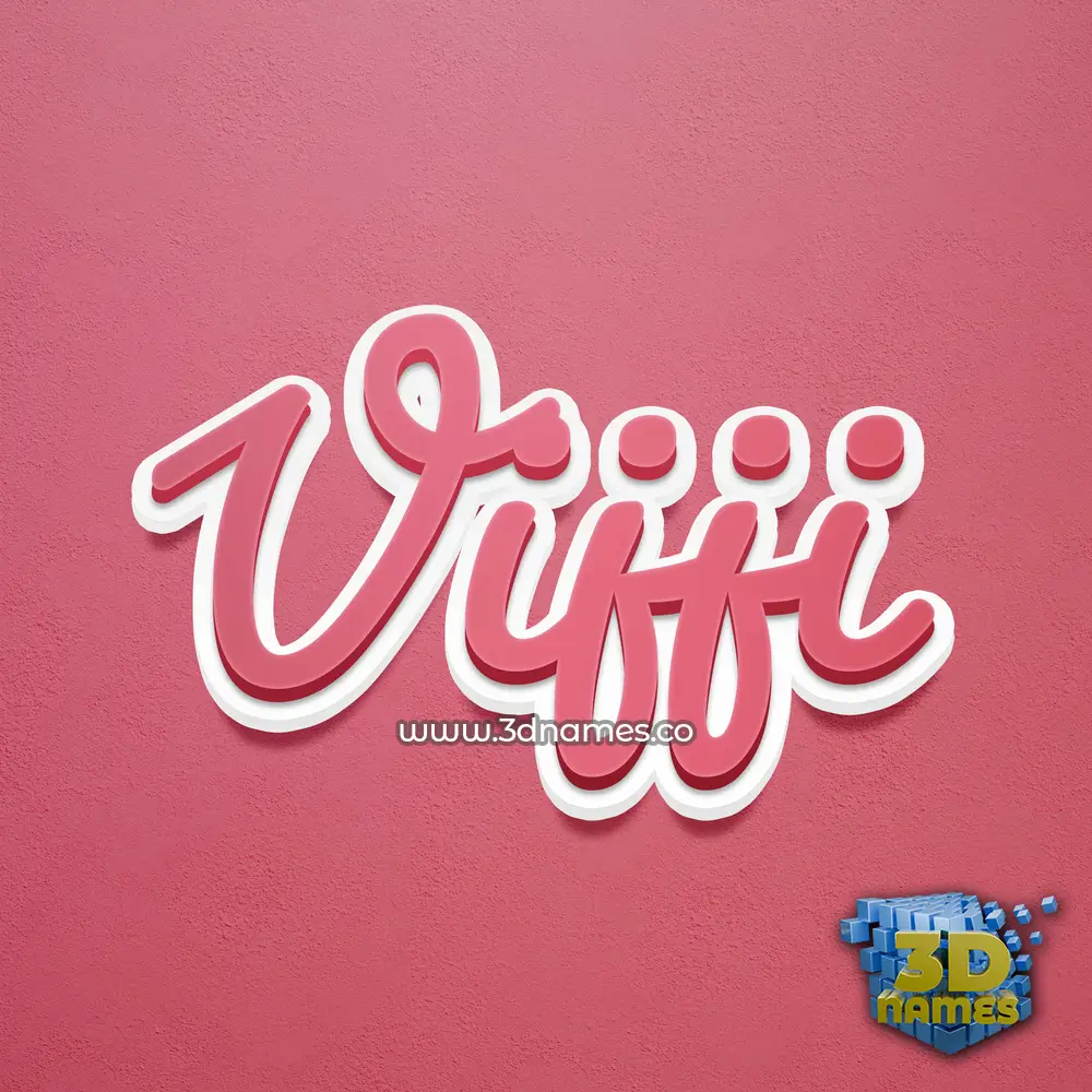 vijji in Red Scribble style - 3D name wallpaper
