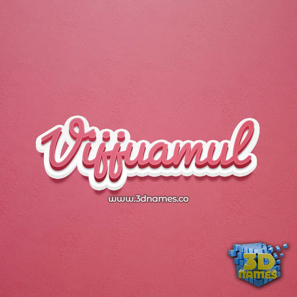vijjuamul in Red Scribble style - 3D name wallpaper