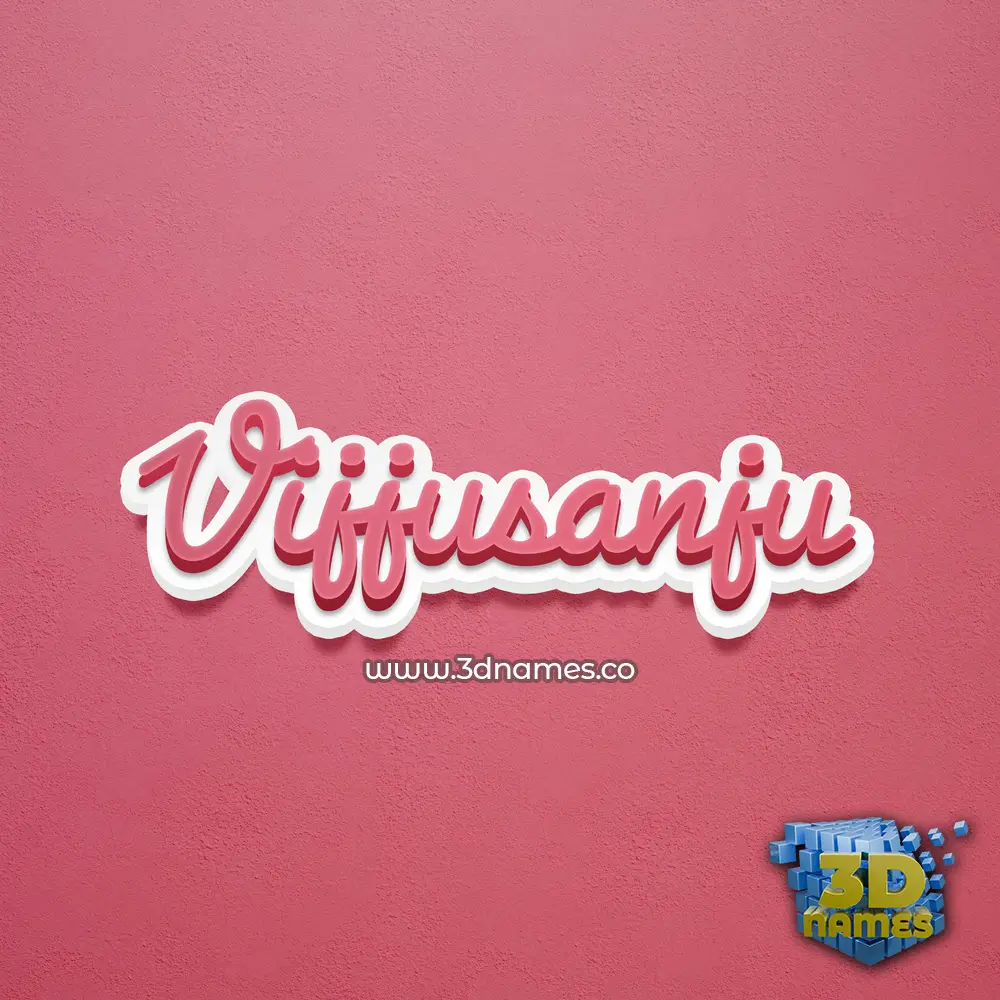 vijjusanju in Red Scribble style - 3D name wallpaper