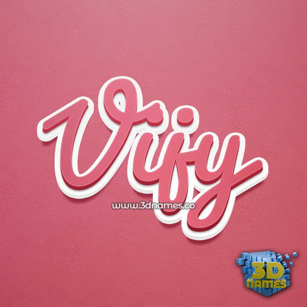 vijy in Red Scribble style - 3D name wallpaper