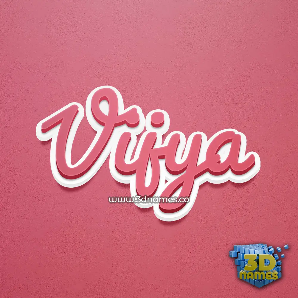 vijya in Red Scribble style - 3D name wallpaper