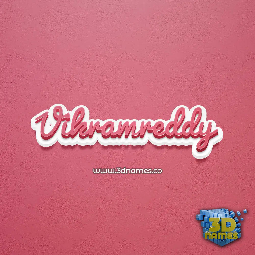 vikramreddy in Red Scribble style - 3D name wallpaper