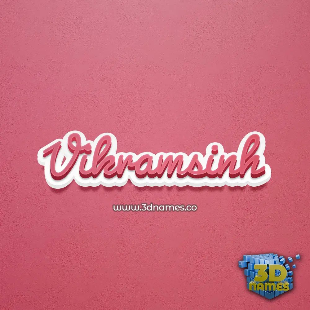 vikramsinh in Red Scribble style - 3D name wallpaper