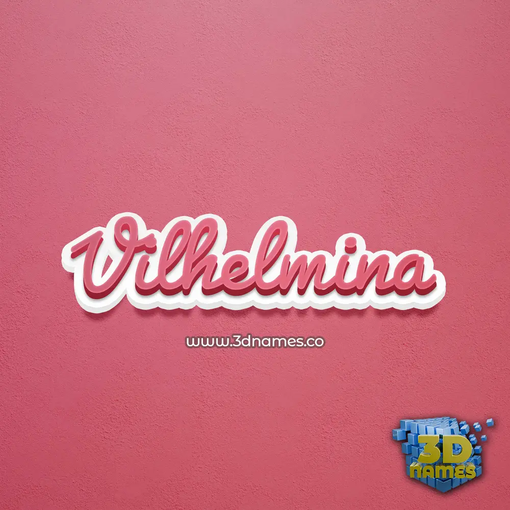 vilhelmina in Red Scribble style - 3D name wallpaper