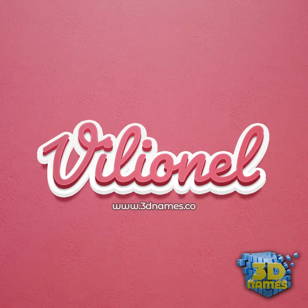 vilionel in Red Scribble style - 3D name wallpaper
