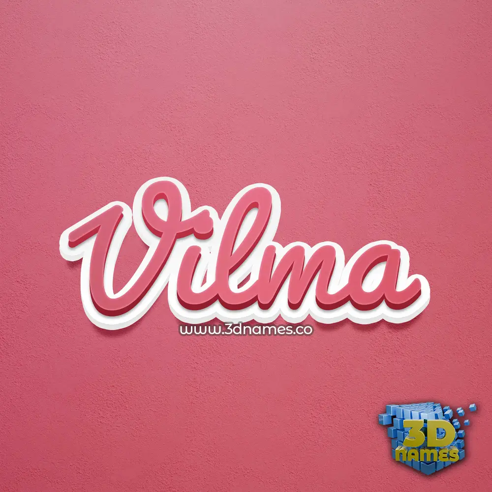vilma in Red Scribble style - 3D name wallpaper