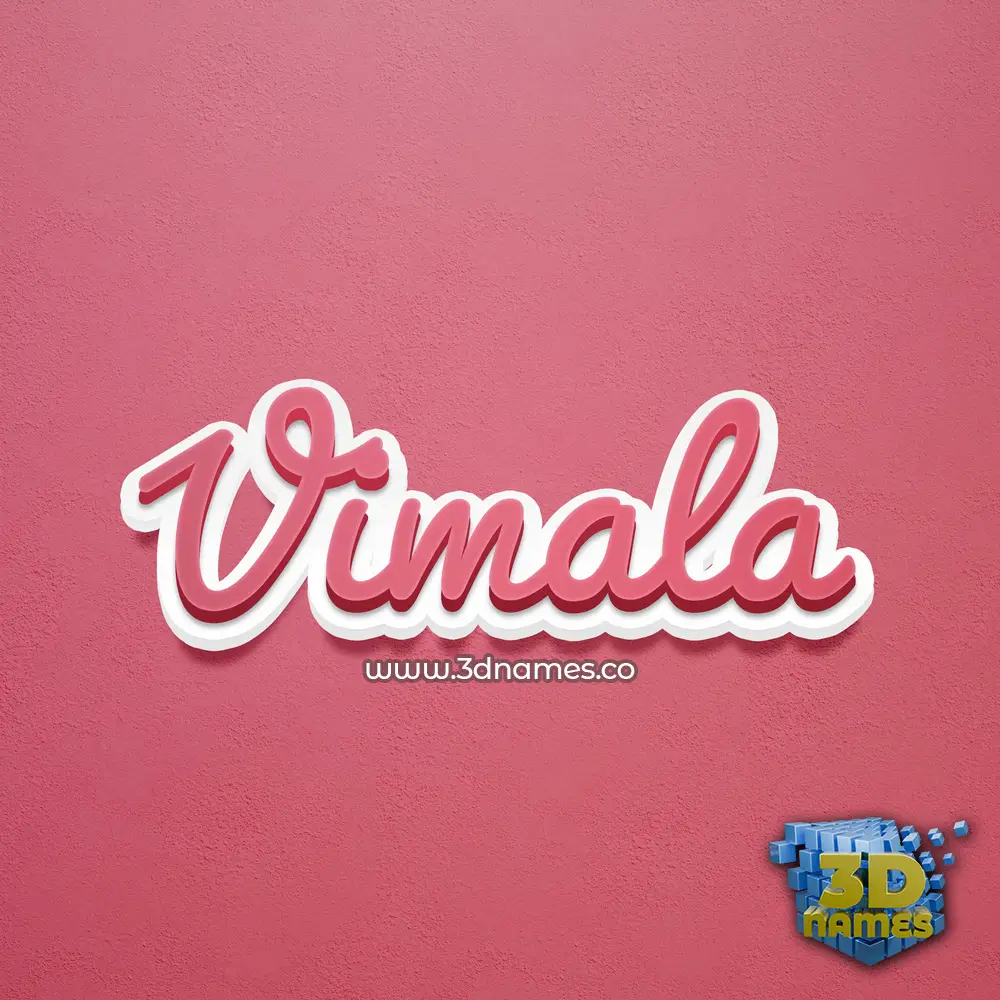 vimala in Red Scribble style - 3D name wallpaper