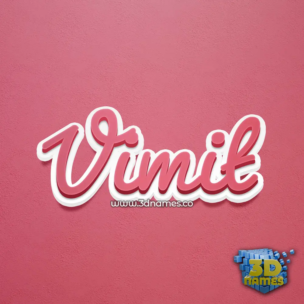 vimit in Red Scribble style - 3D name wallpaper