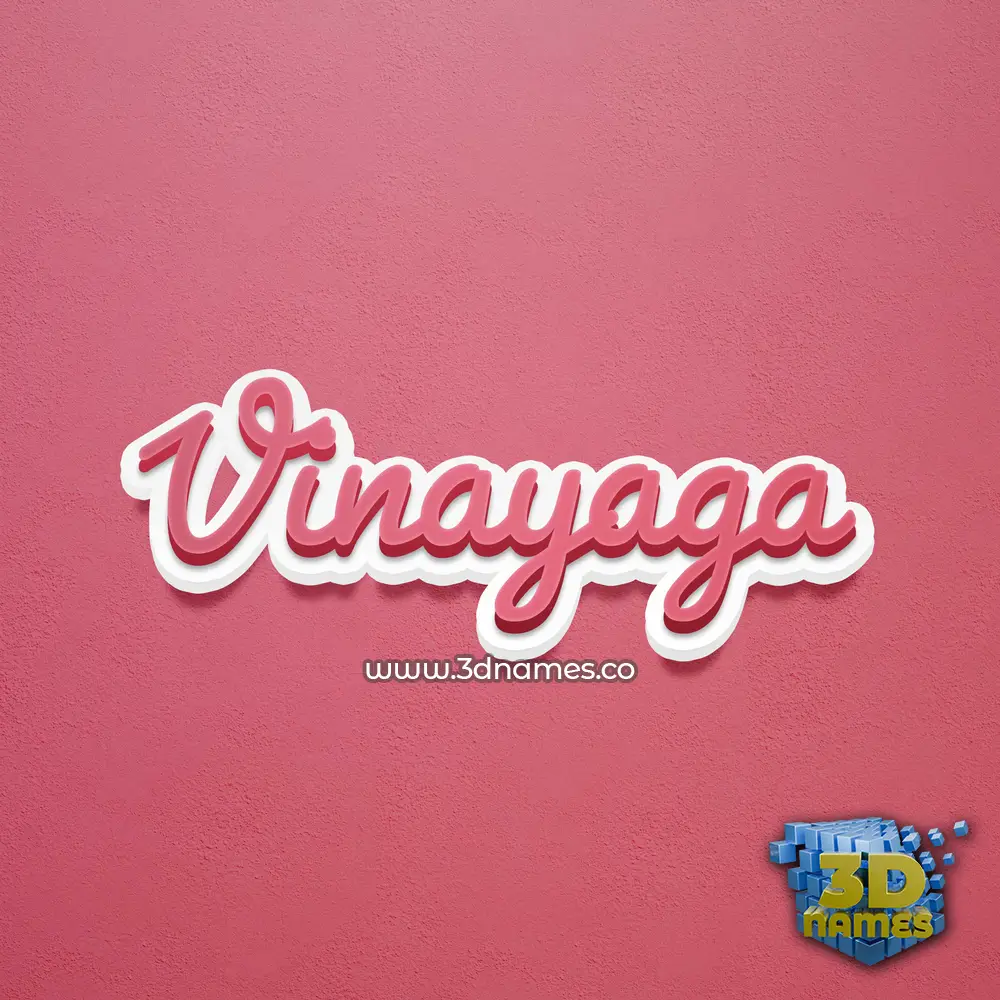 vinayaga in Red Scribble style - 3D name wallpaper