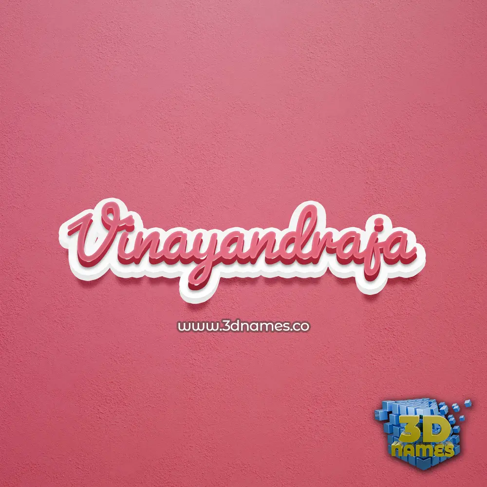 vinayandraja in Red Scribble style - 3D name wallpaper