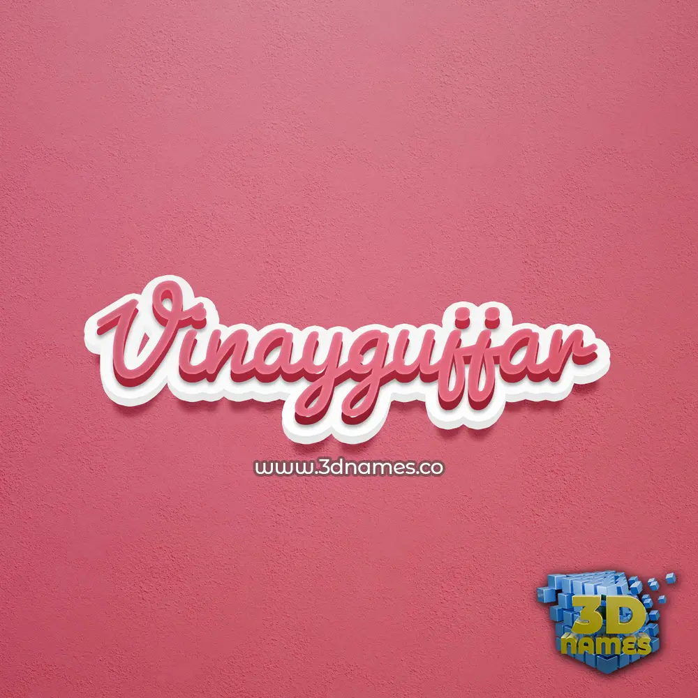 vinaygujjar in Red Scribble style - 3D name wallpaper