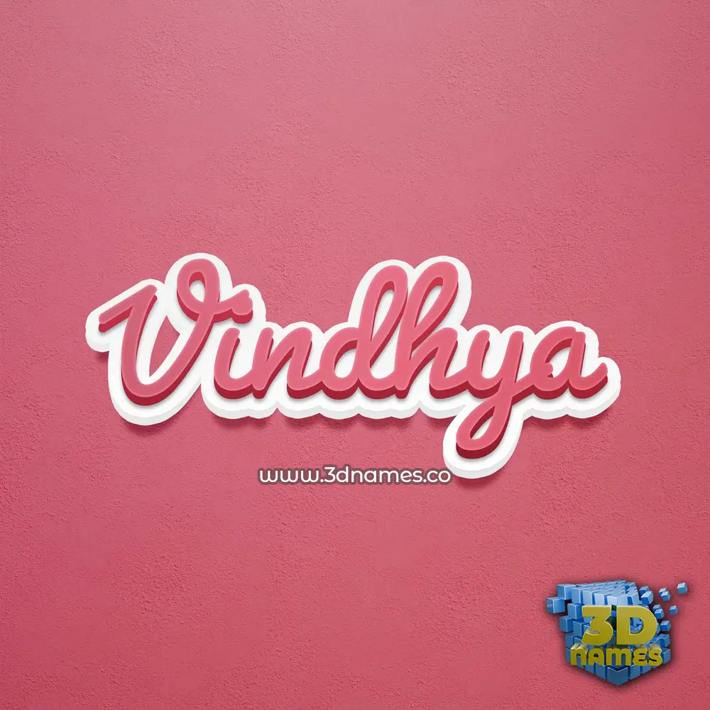 vindhya in Red Scribble style - 3D name wallpaper
