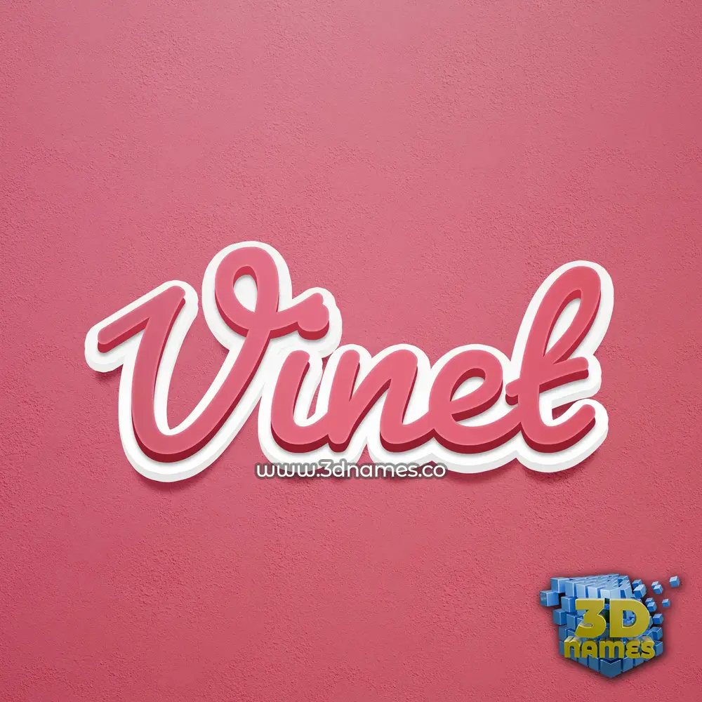 vinet in Red Scribble style - 3D name wallpaper