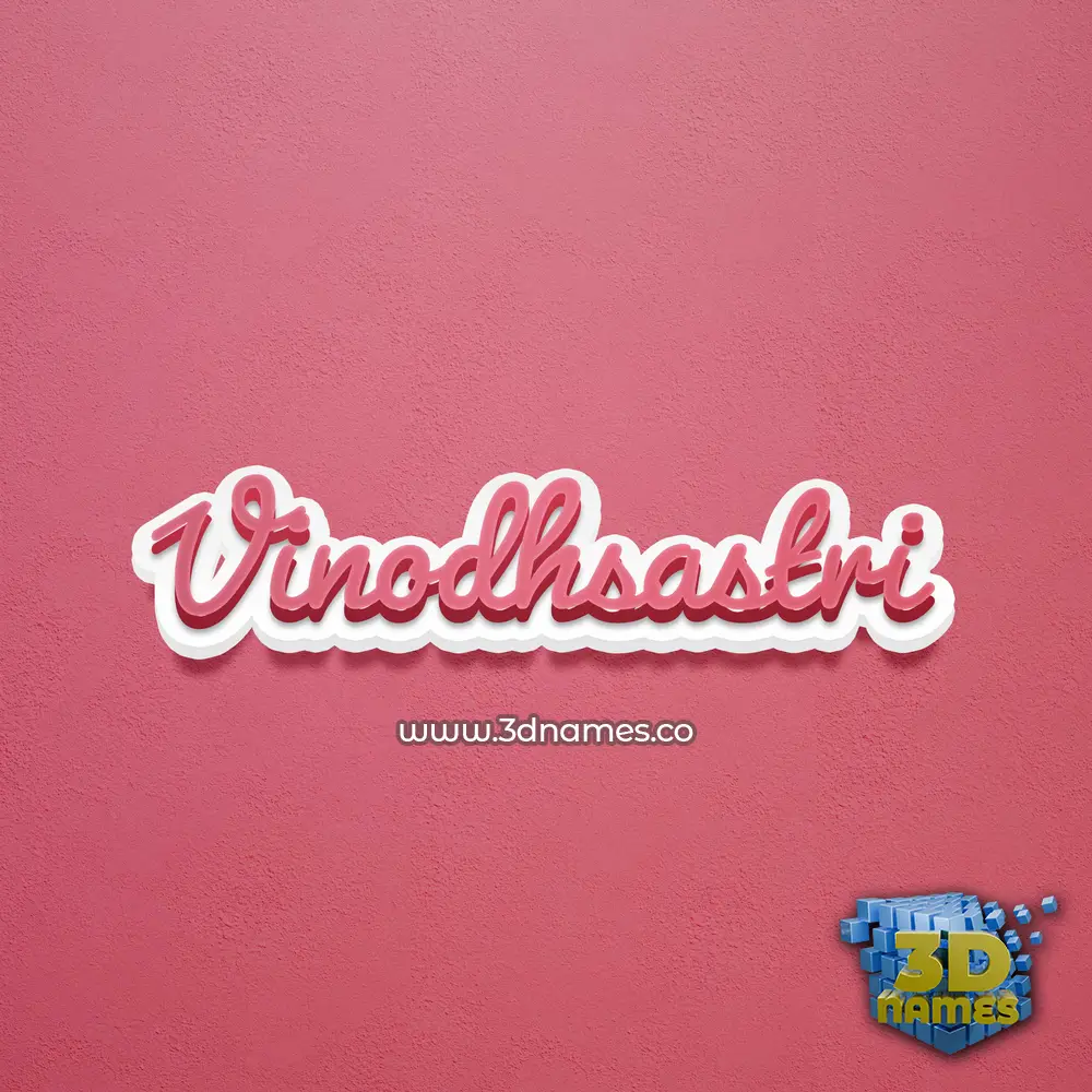 vinodhsastri in Red Scribble style - 3D name wallpaper