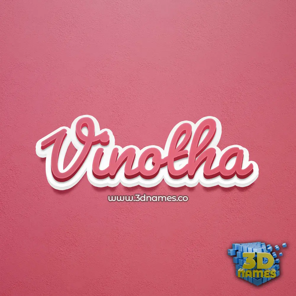 vinotha in Red Scribble style - 3D name wallpaper