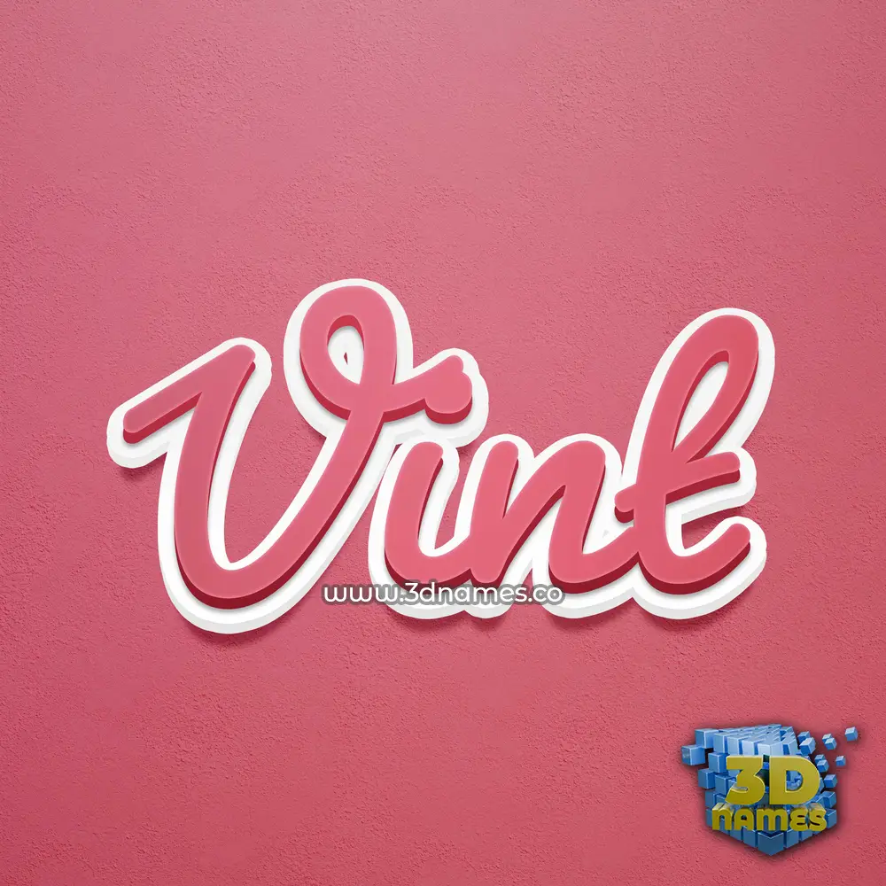 vint in Red Scribble style - 3D name wallpaper