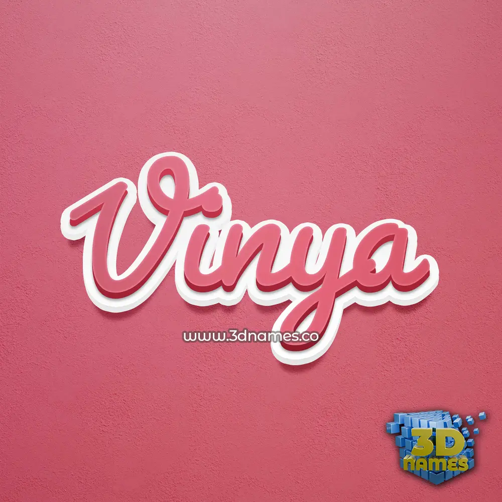vinya in Red Scribble style - 3D name wallpaper