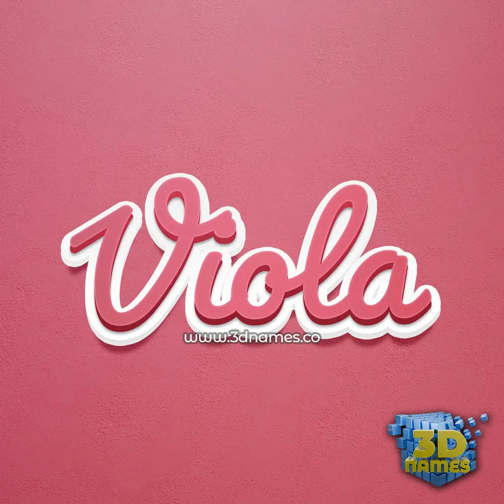viola in Red Scribble style - 3D name wallpaper
