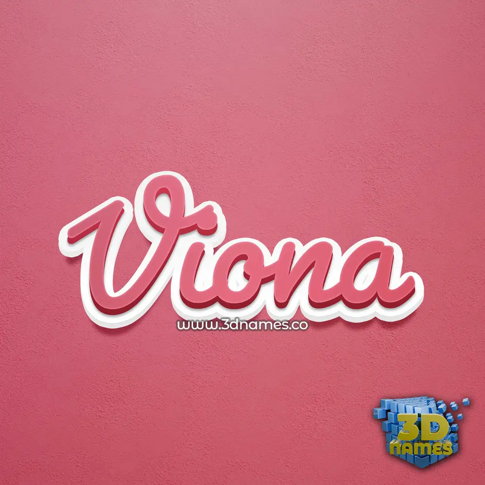 viona in Red Scribble style - 3D name wallpaper
