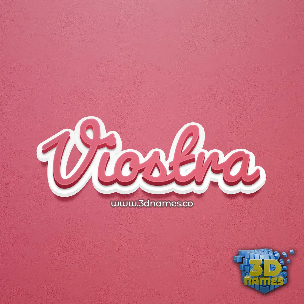 viostra in Red Scribble style - 3D name wallpaper