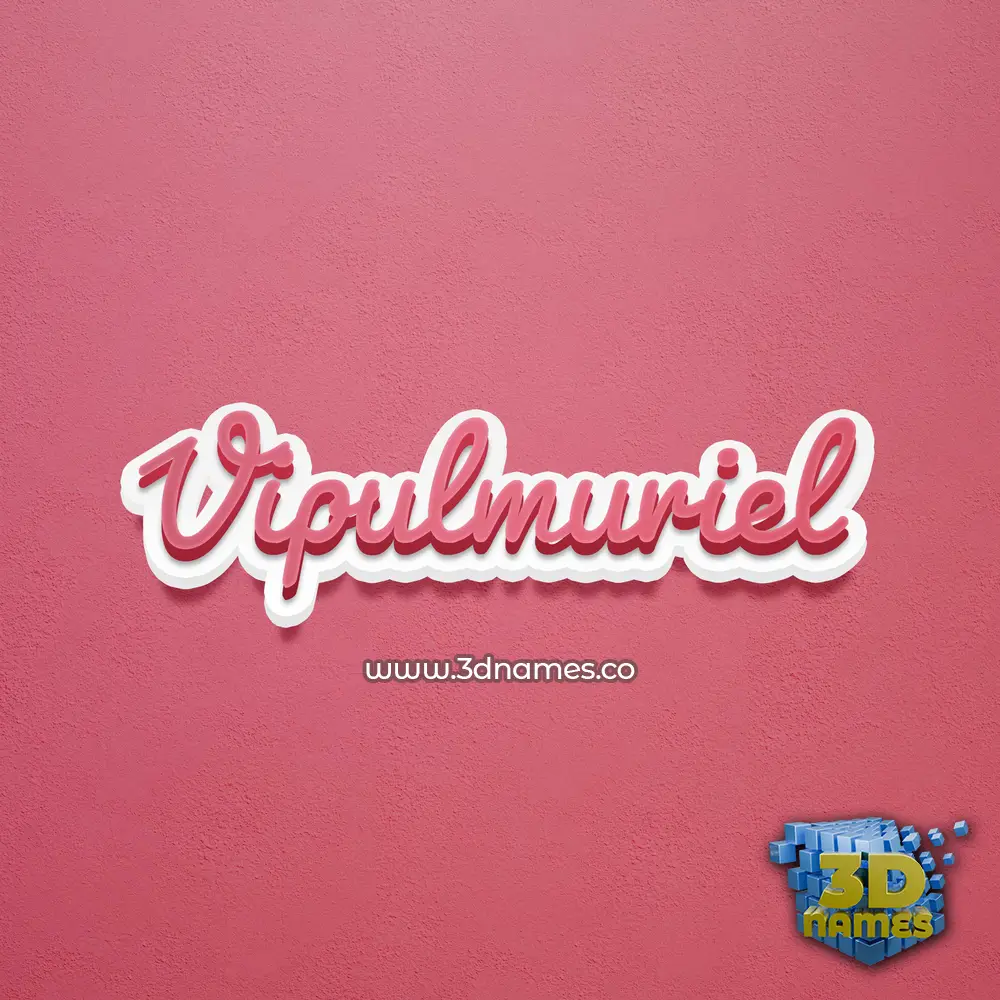 vipulmuriel in Red Scribble style - 3D name wallpaper