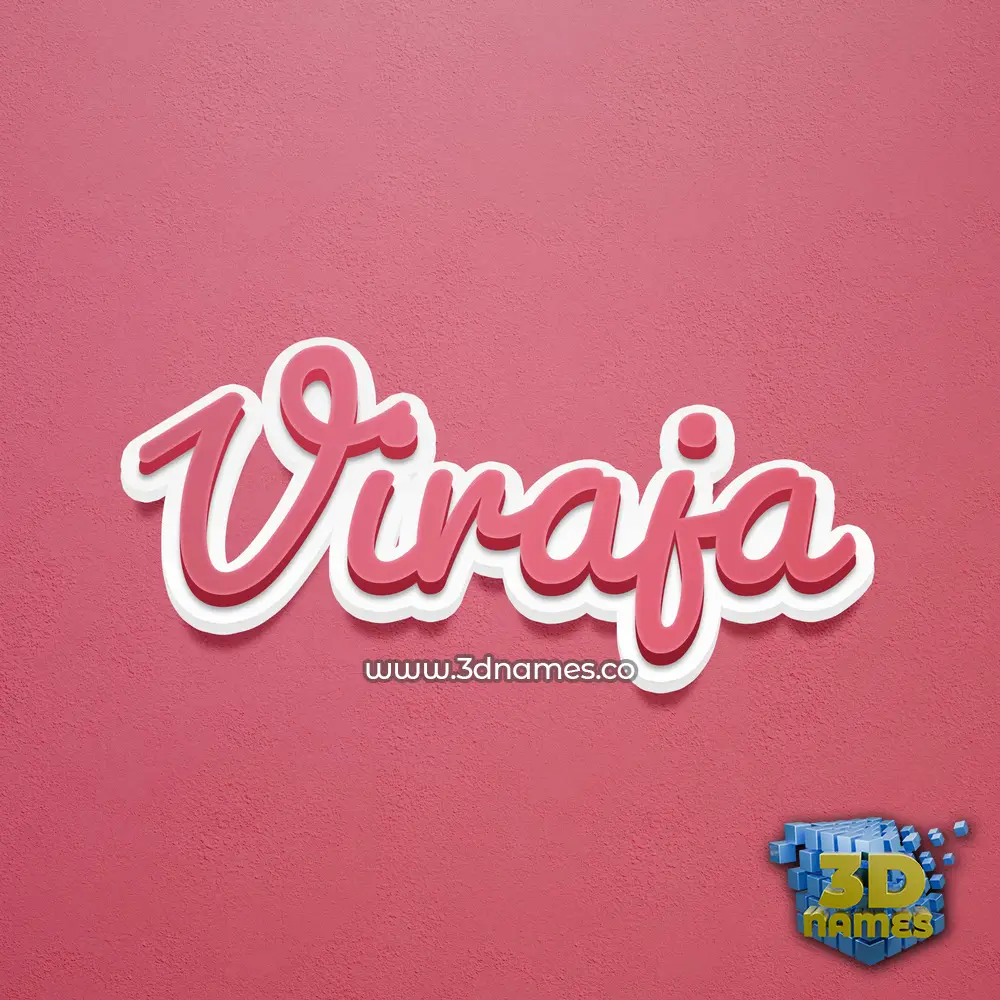 viraja in Red Scribble style - 3D name wallpaper