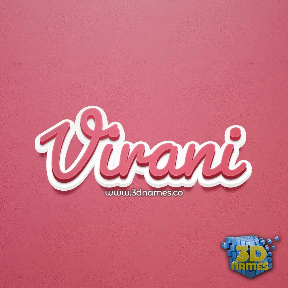 virani in Red Scribble style - 3D name wallpaper
