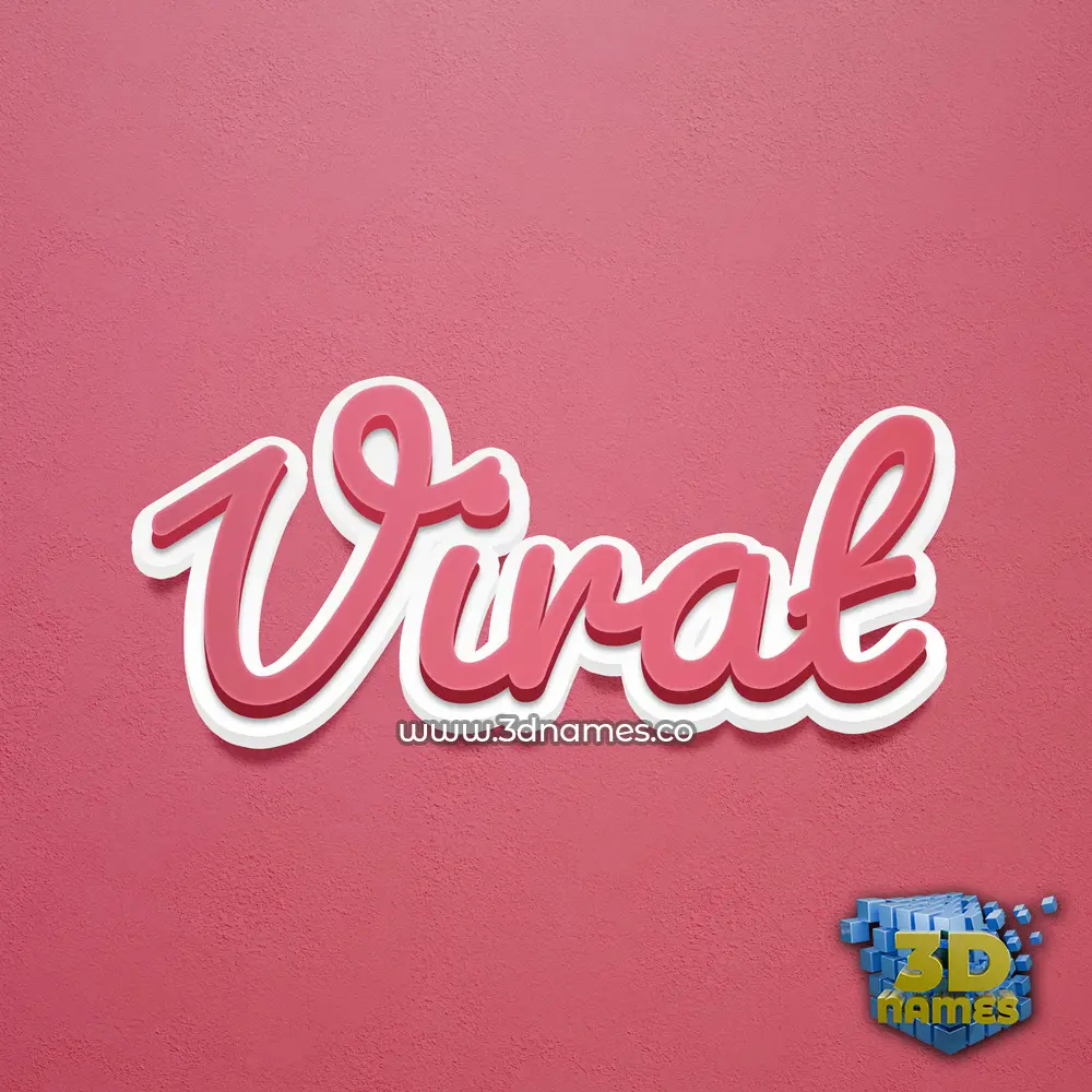 virat in Red Scribble style - 3D name wallpaper